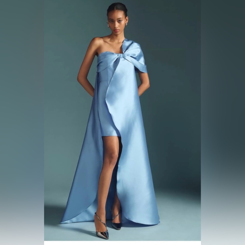 NWT Anthropologie Hutch Formal Dress with Train, stunning blue